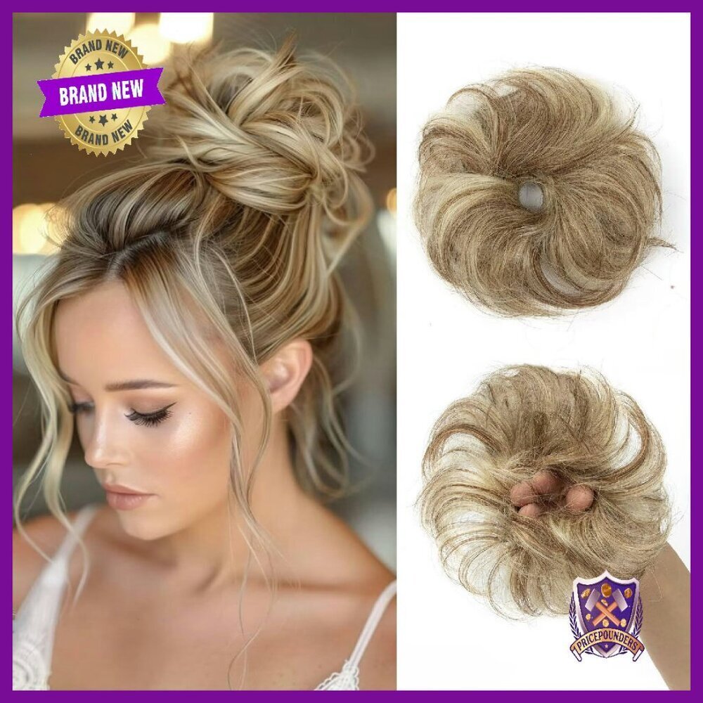 Real Human Hair Messy Bun Extension Adjustable Thick Updo Ponytail